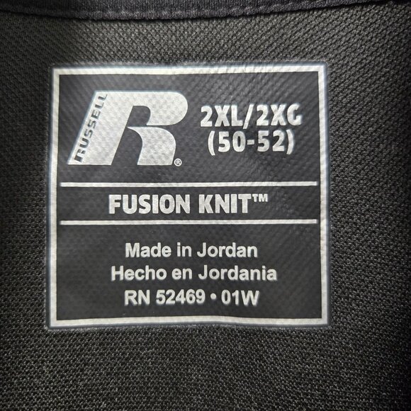 Russell Athletic Hooded Sweatshirt Mens 2XL Gray Fusion Knit Full Zip (50-52) - Picture 5 of 5